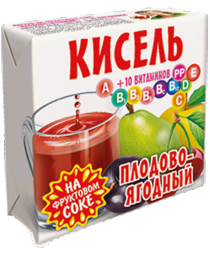  Кисель Плодово-ягодный +10вит 220г брикет  