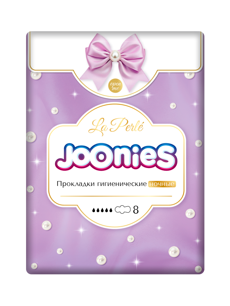 Прокладки ночные Джунис La Perle 8шт