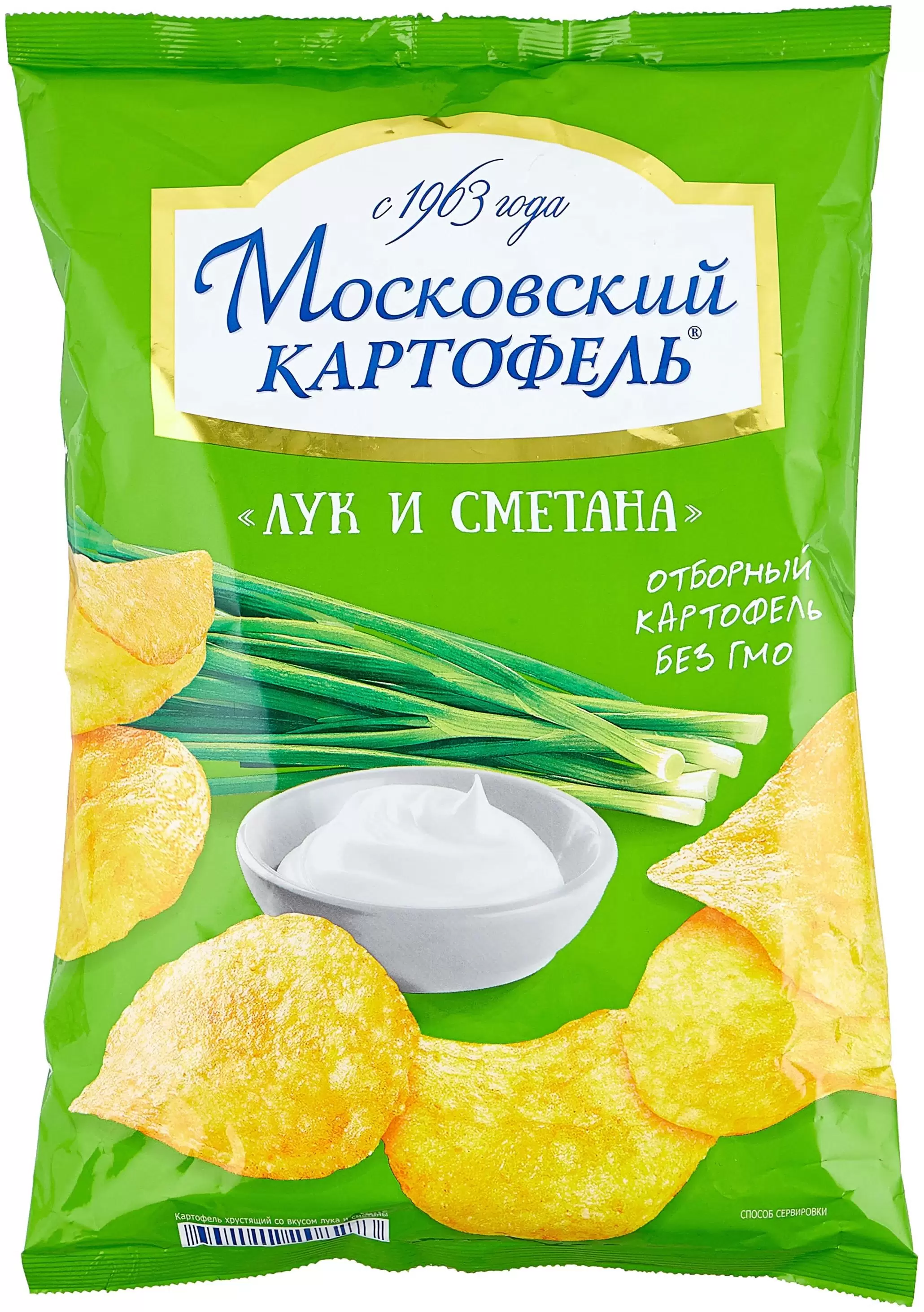 Чипсы Московский картофель лук/сметана 60г