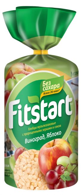  Хлебцы мультизлаковые FITSTART Виноград, яблоко 100г 