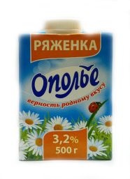  Ряженка 3,2% Ополье TBSq 0,5л БЗМЖ 