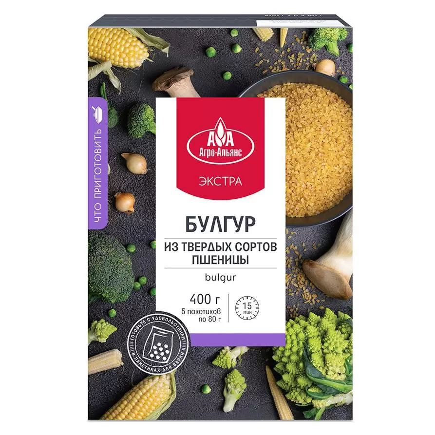 Крупа Булгур в вар/пак 5*80г Агро-Альянс