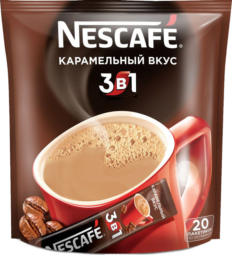  Кофе Нескафе карамель 3в1 пак. 