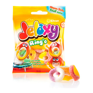 Мармелад Jelaxy Ringo (кольца) жевательный с фрукт. соком 80г