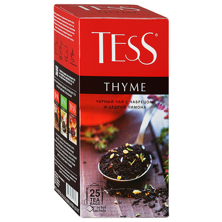  Чай Tess Тайм черный с доб.1,5г*25п 1131 