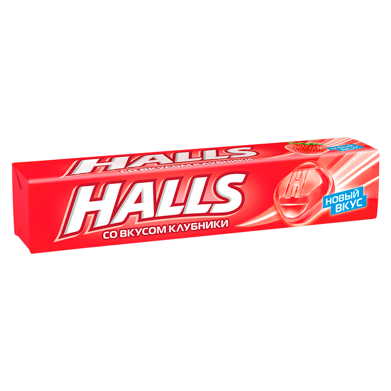  Леденцы HALLS со вкусом клубники 25г 