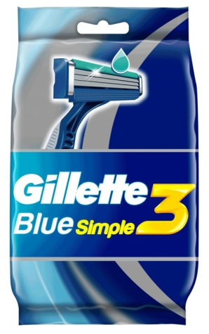  Станки одноразовые Gillette Blue с увлаж. полосками 5шт   