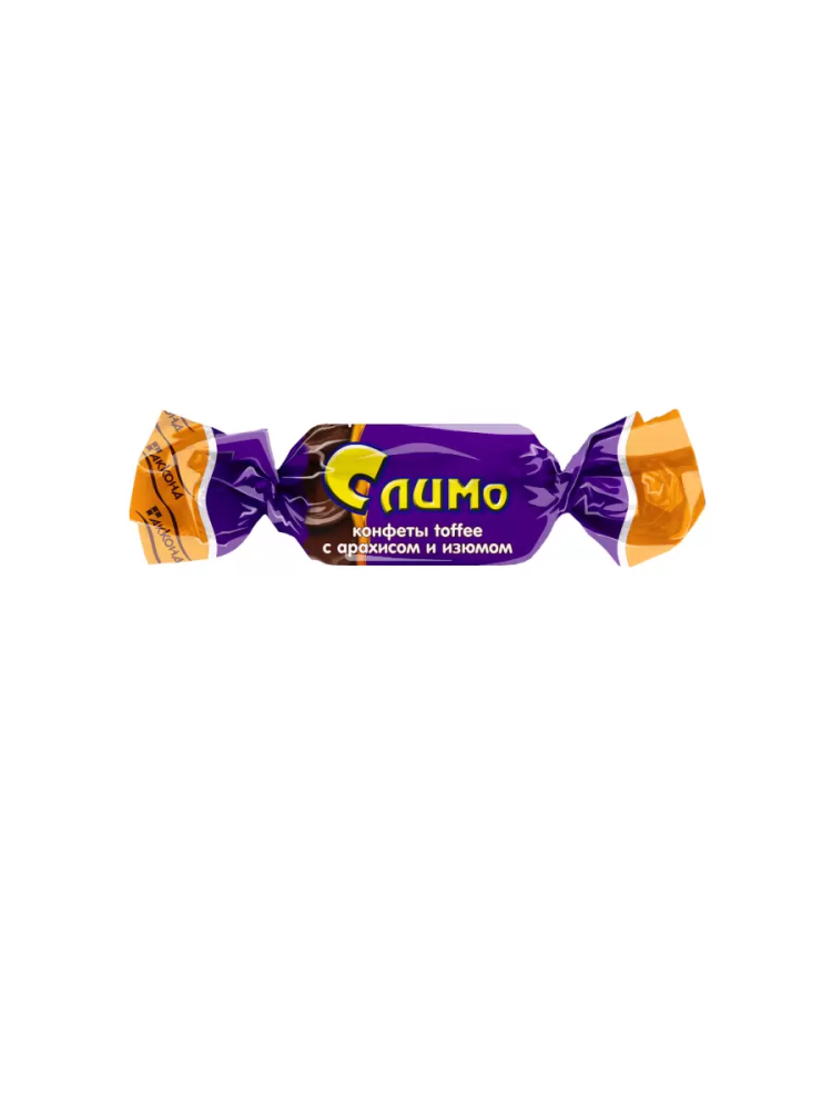 Конфеты Слимо Toffee с арахисом и изюмом вес. Акконд