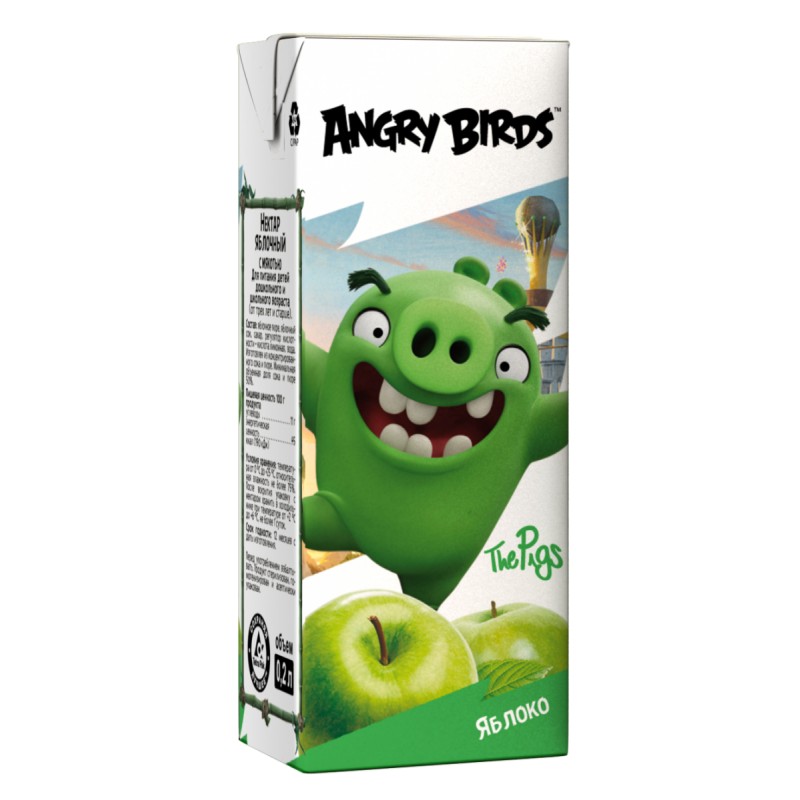  Нектар Angry Birds Яблочный с мякотью 0,2л 