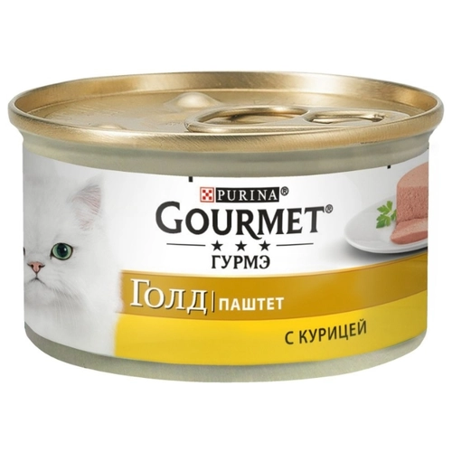  Корм для животных консервы для кошек Гурмэ Голд паштет курица 85г 