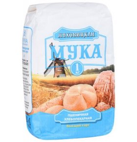  Мука пшеничная хлебная в/с в пак. 1кг Луховицкий завод 