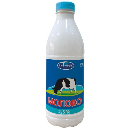  Молоко 2,5% Экомилк 930 мл 21 сут. ПЭТ БЗМЖ 
