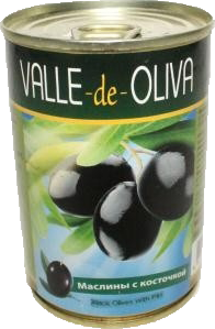  Консервы овощные Маслины с косточкой 280г ж/б Valle De Oliva 