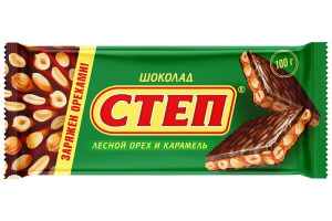Шоколад Степ с лесным орехом 90г Славянка