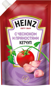 Кетчуп Хайнц с чесноком и пряностями 320г сашет