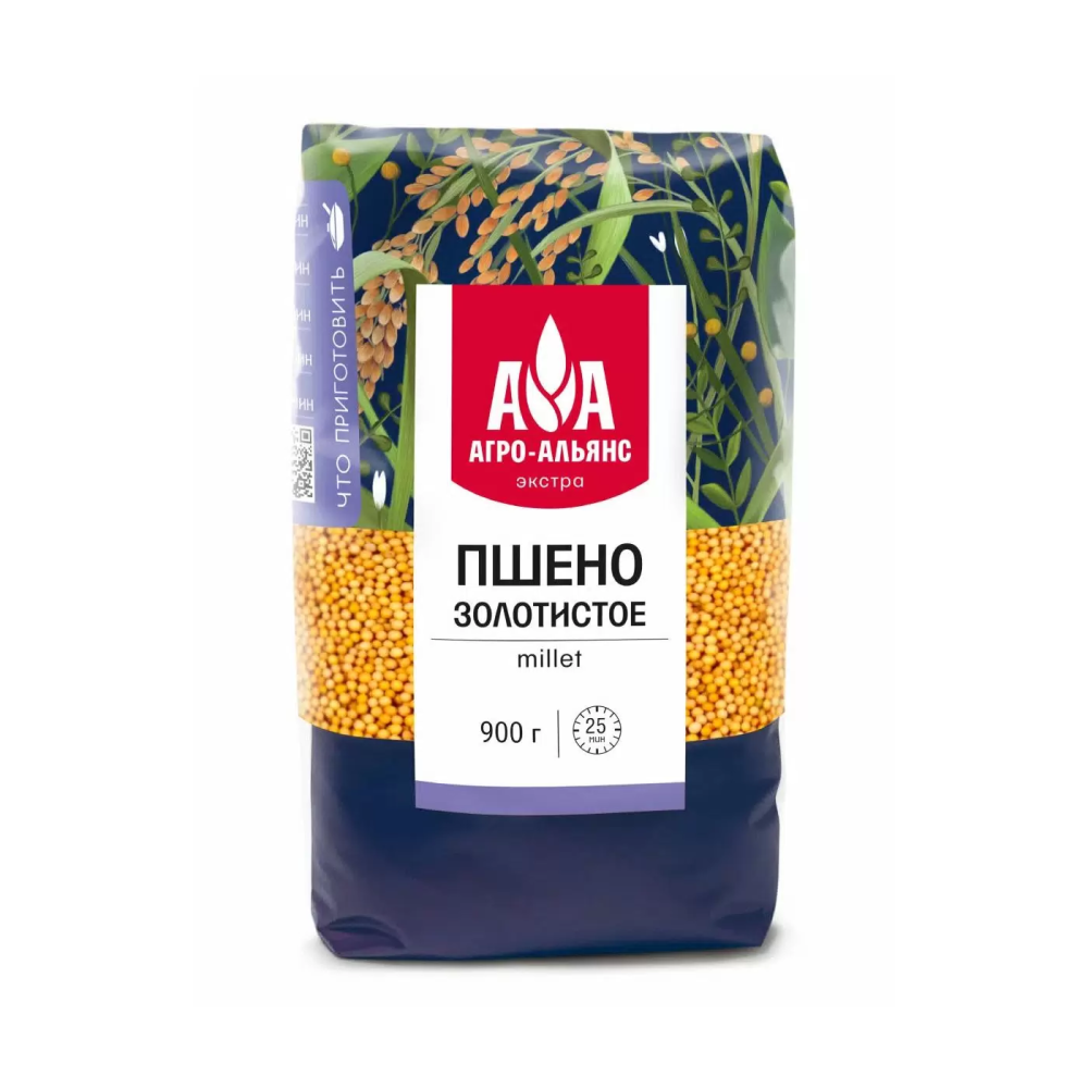 Крупа Пшено Экстра 900г Агро-Альянс