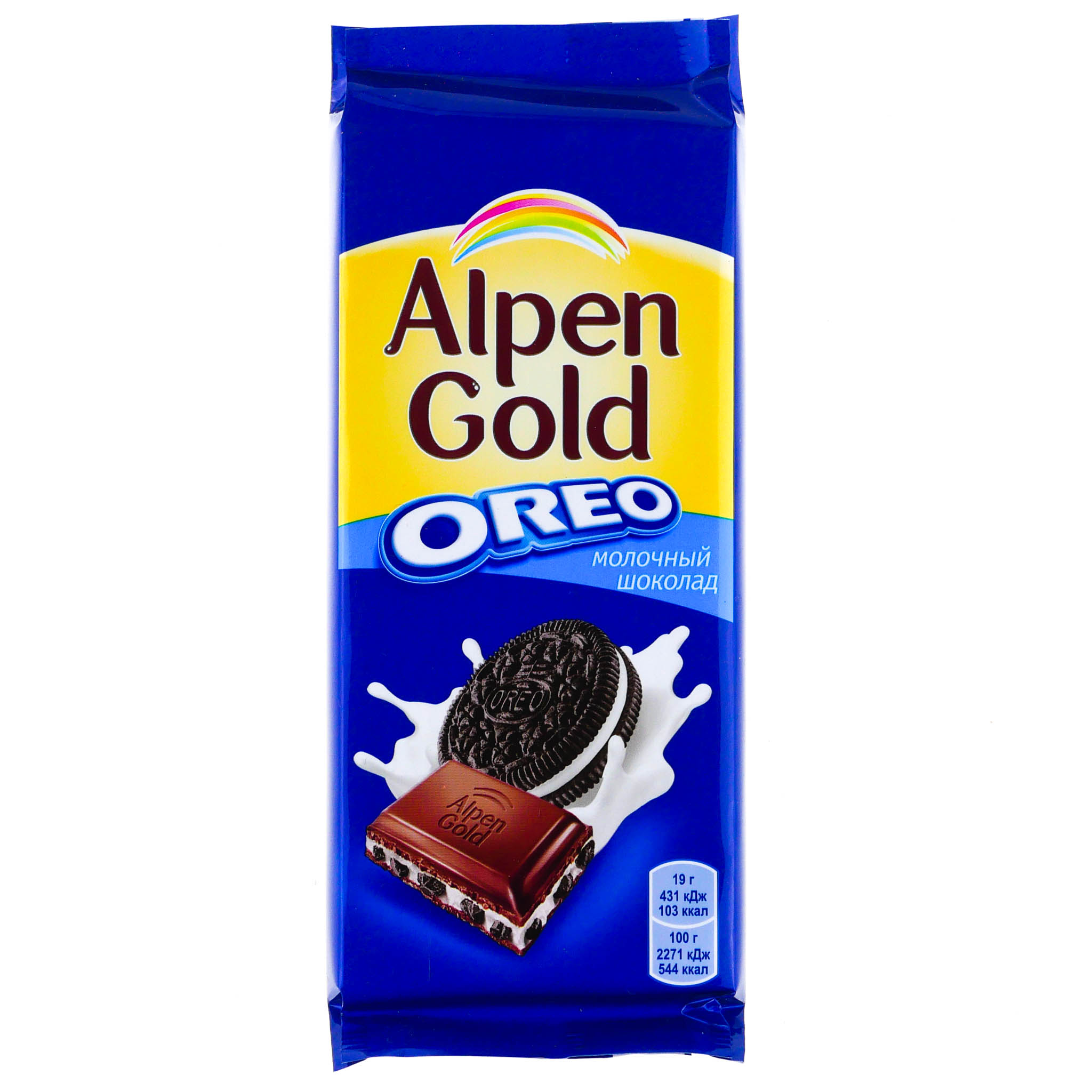 Шоколад Альпен Голд 95г молочный Орео