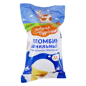Мороженое Пломбир Добрая буренка ваниль в/ст.80 гр. БЗМЖ