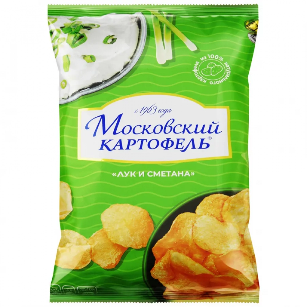 Чипсы Московский картофель лук/сметана 120г