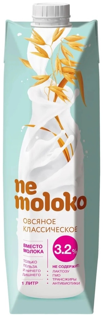  Напиток овсяный классический Nemoloko обагащенный витаминами и минералами 1л 