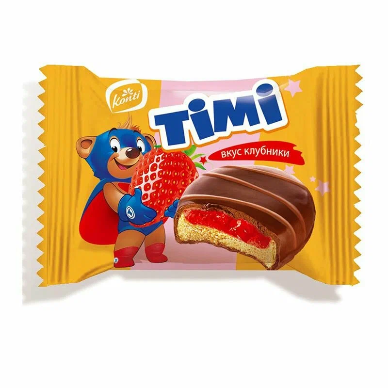 Печенье Тими тарталетки вкус клубники вес. Конти