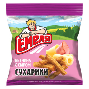 Сухарики Емеля со вкусом ветчины с сыром 40г