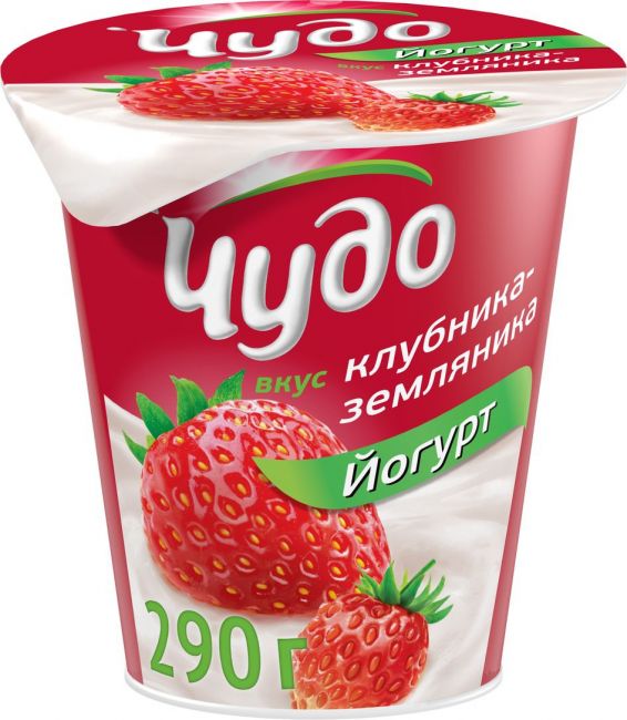  Чудо йогурт вяз.2,5% 290г клубника-земляника  БЗМЖ 