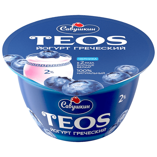  Йогурт Греческий 1,8% 300г черника (6) ПЭТ БЗМЖ 
