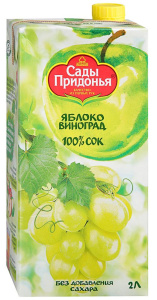 Сок ябл-виноград осв.восст. Сады Придонья 2л