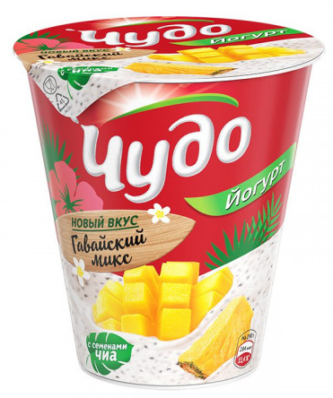  Чудо йогурт вяз.2,5% "Гавайский микс" 290г манго-ананас-чиа (8) БЗМЖ 