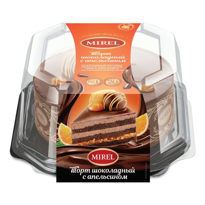 Торт Шоколадный с апельсином 700гр Mirel
