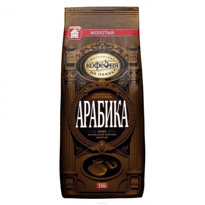  Кофе натуральный жареный молотый АРАБИКА 250г МКП 