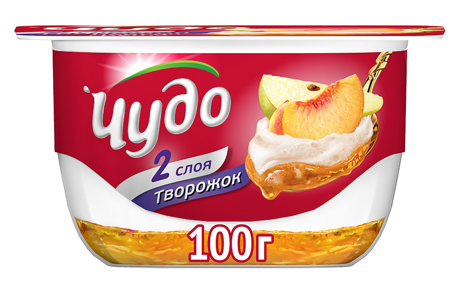  Десерт чудо творожный 100г персик-груша БЗМЖ 