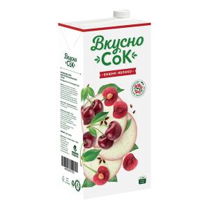Напиток сокосодержащий ВкусноСок Яблочно-вишневый 0,95л