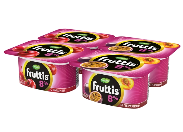  Йогурт фруттис 8% 115г вишня-персик-маракуя  (24) 