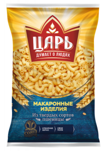 Макаронные изделия Рожок гладкий Царь гр А 400г Союзпищепром