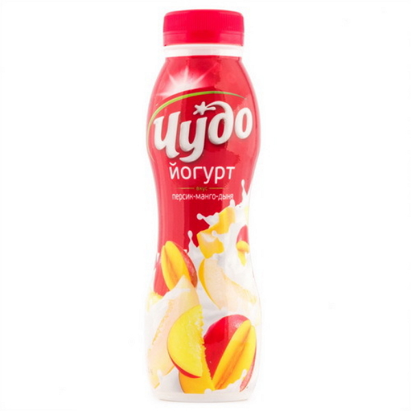  Чудо йогурт пит.2,4% 270г персик-манго-дыня  БЗМЖ 