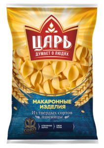 Макаронные изделия Ракушки Царь гр А 400г Союзпищепром