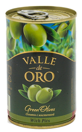 Консервы овощные Оливки с косточкой 280г ж/б Valle De Oro 