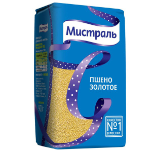 Крупа Пшено Золотое 900г Мистраль