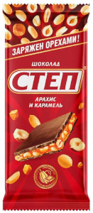 Шоколад Степ арахис/карамель 80г Славянка