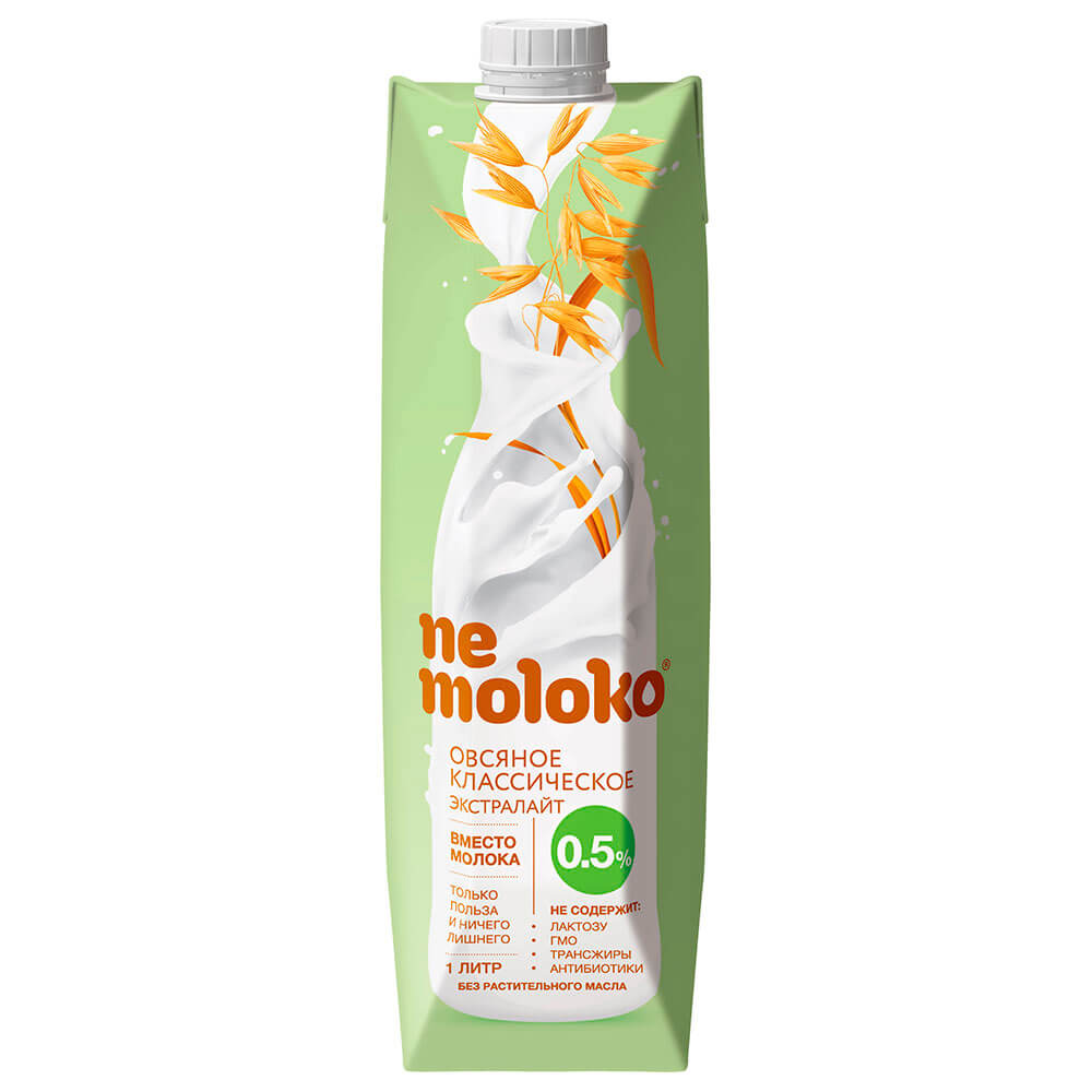  Напиток овсяный классический лайт Nemoloko обагащенный витаминами и минералами 1л 