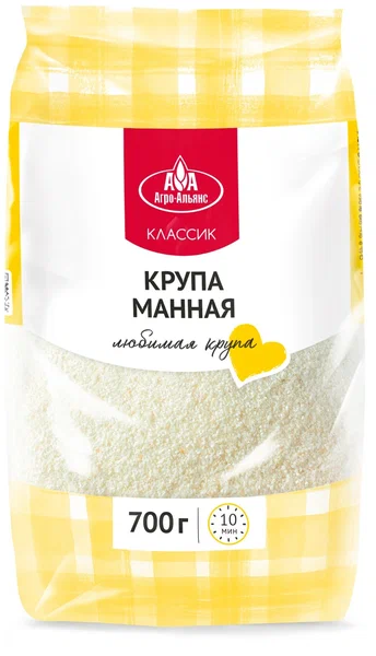 Крупа Манка 700г Агро-Альянс