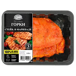 Стейк в маринаде из свинины охл. лоток 400г Ближние горки