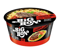 Лапша Говядина+соус Томатный с базиликом BIGBON 85г