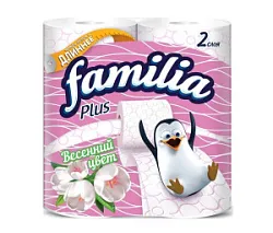 Туалетная бумага Familia Plus Весенний цвет 2сл 4рул