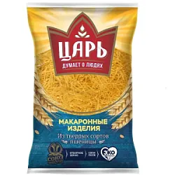 Макаронные изделия Вермишель тонкая Царь гр А 400г Союзпищепром