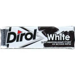 Жевательная резинка Dirol WHITE со вк. мяты с растительным углем 13,6г