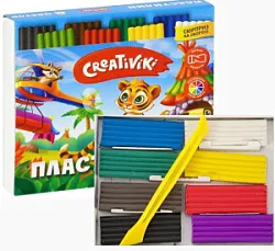 Пластилин 8цв Creativiki ассорти со стеком 120г