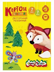Картон цветной А4 7л 7цв. 2-сторон. Каляка-Маляка КЦДКМ07